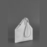 Женская сумка-косметичка из натуральной белой кожи BlankNote Пирамида (12715) - 6