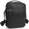 Средняя мужская сумка-барсетка из зернистой черной кожи Tiding Bag (21574) - 1