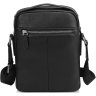Средняя мужская сумка-барсетка из зернистой черной кожи Tiding Bag (21574) - 4