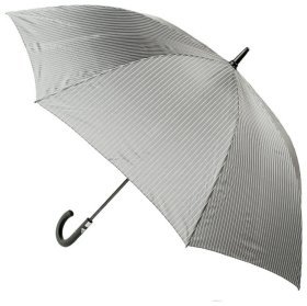 Мужской зонт-трость Fulton Knightsbridge-2 G451 Grey (Классический, серый в белую полоску, полуавтомат) 93821