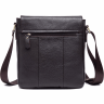 Коричневая наплечная сумка-планшет из фактурной кожи Vintage (20022) - 3
