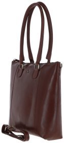 Деловая кожаная женская сумка в коричневом цвете Ashwood V29 Chestnut 94421