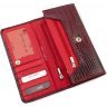 Красивый кожаный кошелек марсалового цвета KARYA (1060-503) - 5