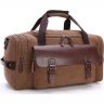 Дорожня сумка з текстилю коричневого кольору на блискавці Vintage (20193) - 1