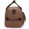 Дорожня сумка з текстилю коричневого кольору на блискавці Vintage (20193) - 2