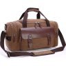 Дорожня сумка з текстилю коричневого кольору на блискавці Vintage (20193) - 5