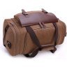 Дорожня сумка з текстилю коричневого кольору на блискавці Vintage (20193) - 6