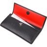 Стильный женский черно-красный кошелек из натуральной кожи KARYA (2421007) - 4