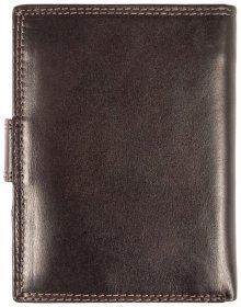 Мужское кожаное портмоне на кнопке с RFID-защитой Ashwood 1246 VT коричневого цвета 95421