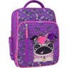 Фіолетовий рюкзакіз текстилю для школи з мопсом Bagland 55521 - 1