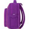 Фиолетовый рюкзакиз текстиля для школы с мопсом Bagland 55521 - 2