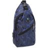 Синяя мужская сумка-рюкзак из текстиля с принтом Monsen (19425) - 1