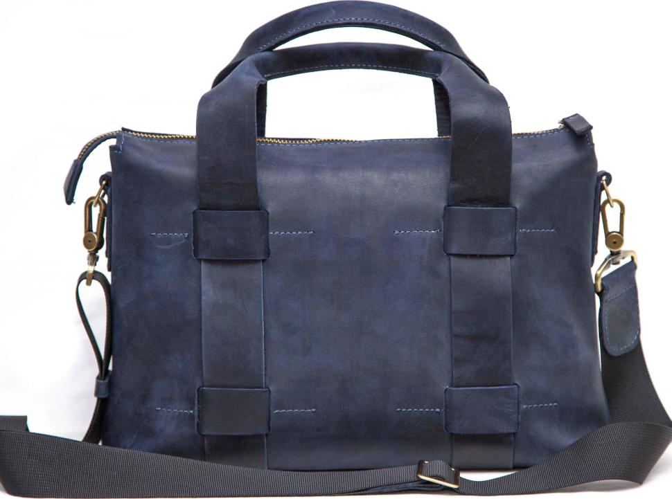 Винтажная мужская деловая сумка с оригинальными кожаными ручками  VATTO (11962)