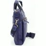 Наплечная мужская сумка синего цвета с ручками в стиле винтаж VATTO (12062) - 4