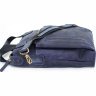 Наплечная мужская сумка синего цвета с ручками в стиле винтаж VATTO (12062) - 8