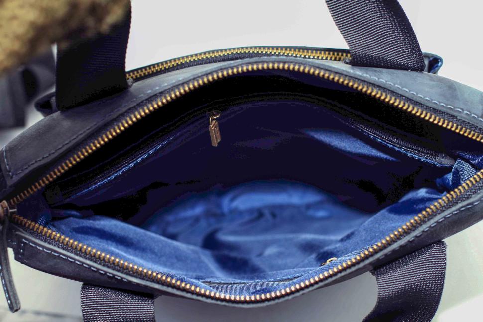 Наплічна чоловіча сумка синього кольору з ручками в стилі вінтаж VATTO (12062)