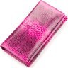 Жіночий гаманець зі справжньої шкіри морської змії рожевого кольору SNAKE LEATHER (024-18154) - 1