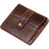 Коричневый мужской кошелек маленького размера из матовой винтажной кожи Vintage (2420485) - 1