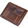 Коричневый мужской кошелек маленького размера из матовой винтажной кожи Vintage (2420485) - 2