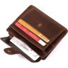 Коричневый мужской кошелек маленького размера из матовой винтажной кожи Vintage (2420485) - 4