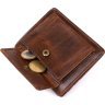 Коричневый мужской кошелек маленького размера из матовой винтажной кожи Vintage (2420485) - 5