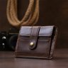 Коричневый мужской кошелек маленького размера из матовой винтажной кожи Vintage (2420485) - 6