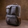 Текстильний дорожній рюкзак кольору графіт Vintage (20617) - 7