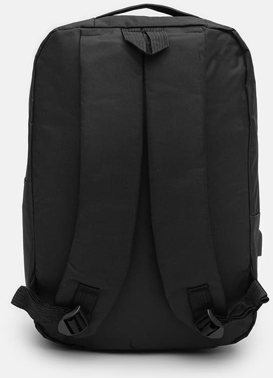 Чоловічий текстильний рюкзак чорного кольору із сумкою в комплекті Monsen (22150)