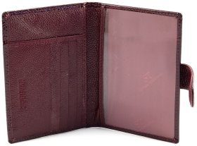 Обложка из лаковой кожи для паспорта и отделений для карточек ST Leather 97721 Бордовый цвет