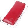Яркий женский купюрник из натуральной гладкой кожи красного цвета на кнопке Tony Perotti 108521 modnotak фото - 3