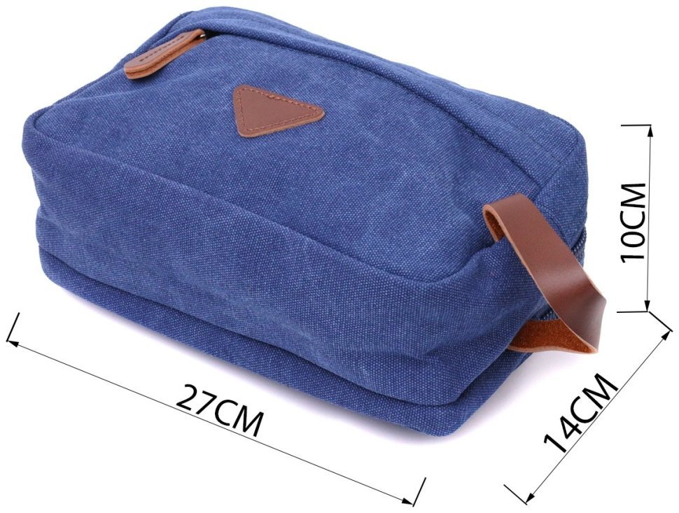 Синя чоловіча барсетка з якісного текстилю на блискавці Vintage 2422234 modnotak фото №9