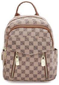 Повсякденний жіночий рюкзак зі шкірозамінника бежевого кольору Monsen 88821