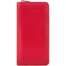 Червоний дорожній гаманець із натуральної шкіри на блискавковій застібці Visconti 68921 - 1