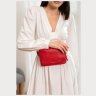 Шкіряна жіноча поясна сумка червоного кольору BlankNote Dropbag Mini 78921 - 4