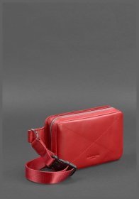 Кожаная женская поясная сумка красного цвета BlankNote Dropbag Mini 78921
