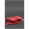 Шкіряна жіноча поясна сумка червоного кольору BlankNote Dropbag Mini 78921 - 7