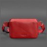 Шкіряна жіноча поясна сумка червоного кольору BlankNote Dropbag Mini 78921 - 8