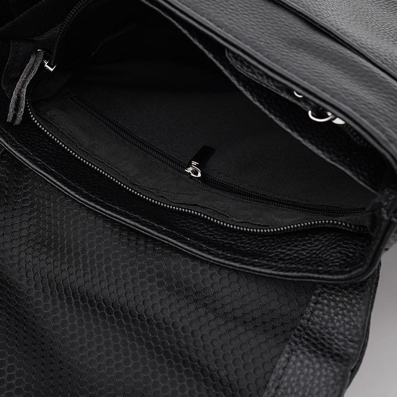 Чоловіча шкіряна сумка-планшет із фактурної шкіри із клапаном Borsa Leather (59121)