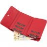 Червоний жіночий гаманець потрійного складання з натуральної шкіри Tony Bellucci (10838) - 5