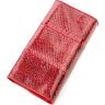 Бордовий гаманець-клатч з натуральної шкіри пітона SNAKE LEATHER (024-18542) - 2