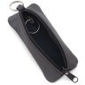 Темно-сіра шкіряна ключниця маленького розміру на блискавці ST Leather 70822 - 2
