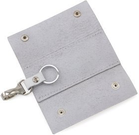 Женская ключница из гладкой кожи белого цвета Grande Pelle (13143)