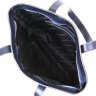 Містка жіноча сумка-шоппер із натуральної шкіри синього кольору Shvigel (16369) - 4