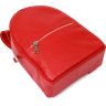 Городской женский рюкзак из натуральной кожи красного цвета Shvigel (16301) - 2