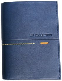 Шкіряний гаманець з великою монетницею Beverly Hills синього кольору Vip Collection 102522