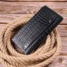 Черный кошелек из натуральной кожи с тиснением под крокодила KARYA (2421420) - 7