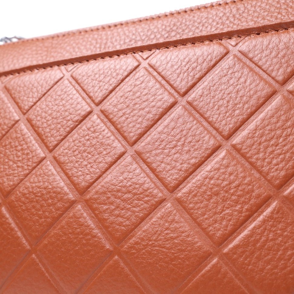 Стильная женская сумка на три отделения из кожи Vintage 22804 Рыжая modnotak фото №6