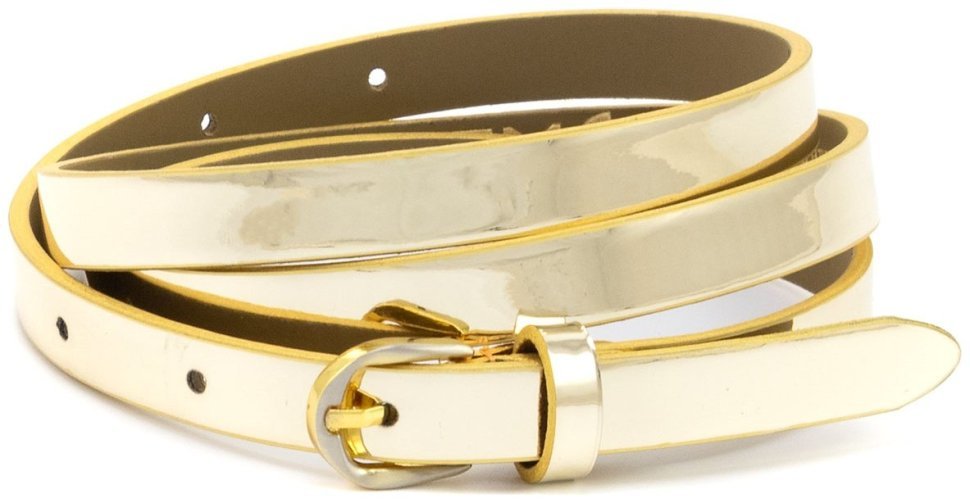 Тонкий женский ремень в цвете светлое золото Remar 15140 modnotak фото №1