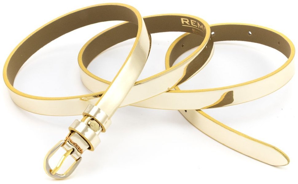 Тонкий женский ремень в цвете светлое золото Remar 15140 modnotak фото №3