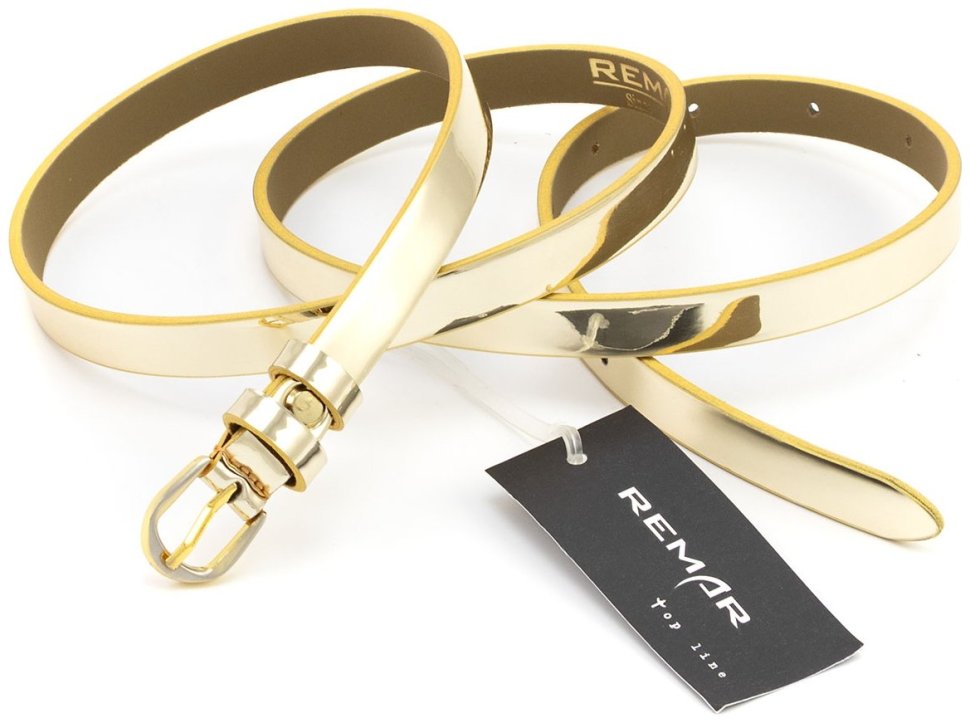 Тонкий женский ремень в цвете светлое золото Remar 15140 modnotak фото №4